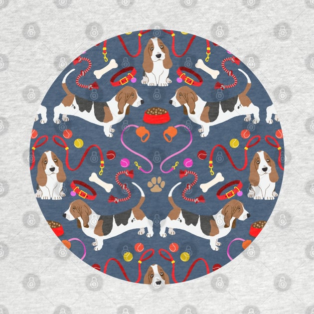 Basset hound pattern by Jennifer Ladd